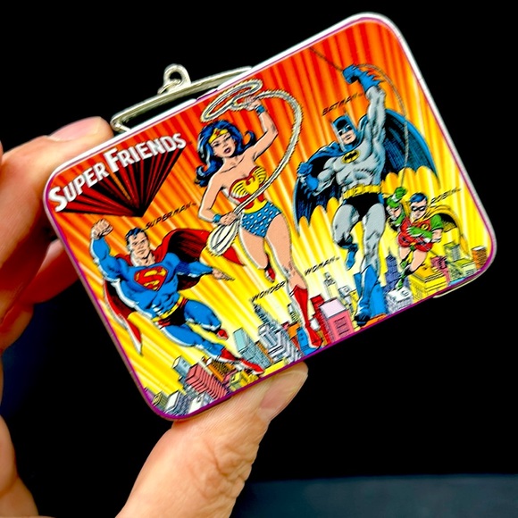 Retro  2000  Hallmark Keepsake “Super Friends “ 2 piece lunch box ornaments - Picture 8 of 13